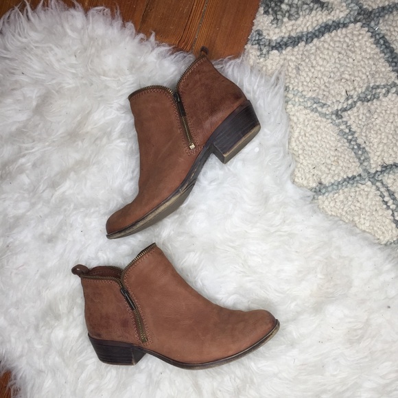 Lucky Brand Shoes - Lucky Brand Bartalino Leather Zipper Ankle Booties